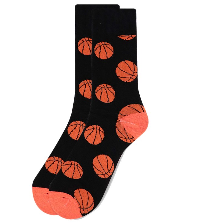 Mens Parquet Basketball Novelty Socks-