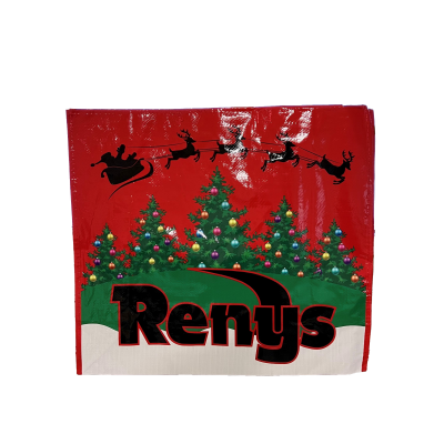 Renys Reusable Christmas Bag- Santa with Reindeer-
