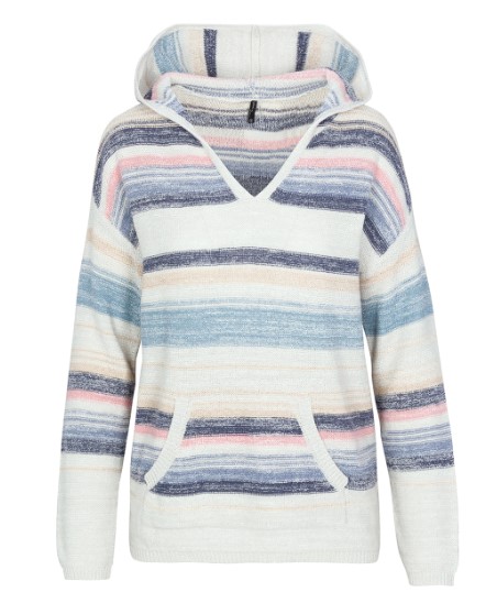 North River Ladies Stripe Sweater Hoodie-