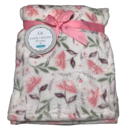Petite L'Amour Floral Plush Blanket-