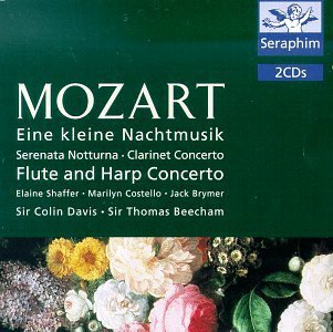 W.A. Mozart/Ser 6/13/Ct Flt Harp/Ct Clar@Shaffer/Costello/Bryner@Davis & Menuhin & Beecham/Vari
