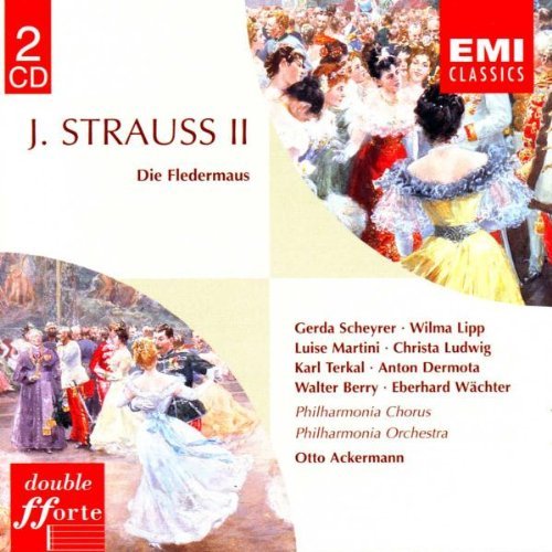 J. Strauss Fledermaus Comp Opera Demota Ludwig Wachter Ackermann Phil Orch & Chorus 