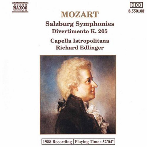 Wolfgang Amadeus Mozart/3 Salzburg Symphonies@Edlinger/Capella Istropolitana