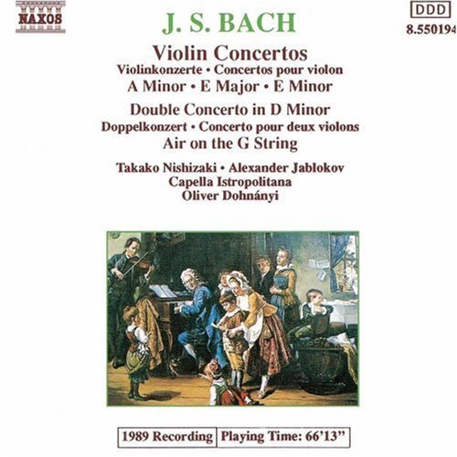Johann Sebastian Bach Con Vn 1 2 Con 2 Vn Nishizaki Jablokov (vns) Dohnanyi Capella Istropolitana 