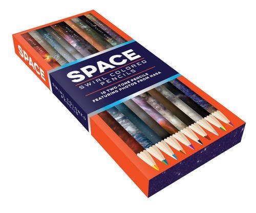 Chronicle Books/Space Swirl Colored Pencils@10 Two-Tone Pencils Featuring Photos from NASA
