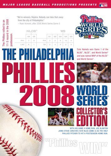 Philadelphia Phillies 2008 Wor/World Series 2008@Coll. Ed.@Nr/8 Dvd