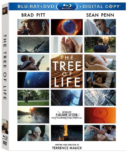 The Tree Of Life Pitt Penn Chastain Blu Ray DVD Dc Pg13 