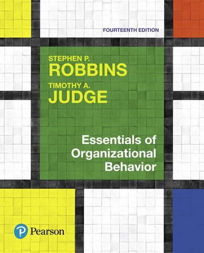 Stephen Robbins Essentials Of Organizational Behavior 0014 Edition; 