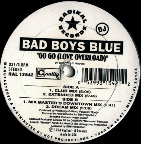 Bad Boys Blue/Go Go (Love Overload)