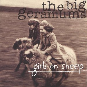 Big Geraniums Girls On Sheep 