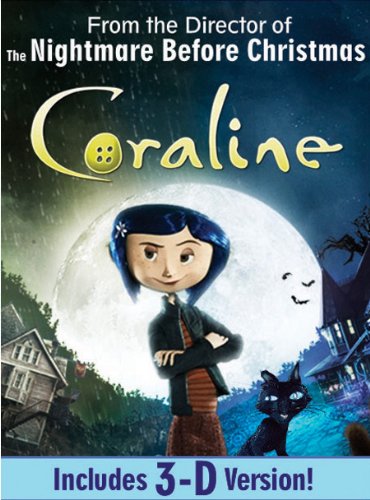 Coraline (2009) (Anaglyph 3D w/Glasses)/Dakota Fanning, Teri Hatcher, and Jennifer Saunders@PG@DVD