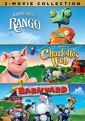Rango Charlotte's Web Barnyard 3 Movie Collection DVD 