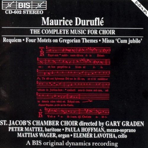 M. Durufle/Music For Choir-Comp@Hoffman/Mattei/Lavotha/Wager/&@Graden/St. Jacob's Chbr Choir