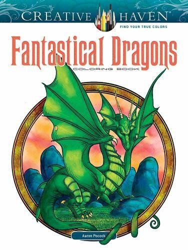 Aaron Pocock/Creative Haven Fantastical Dragons Coloring Book@CLR CSM