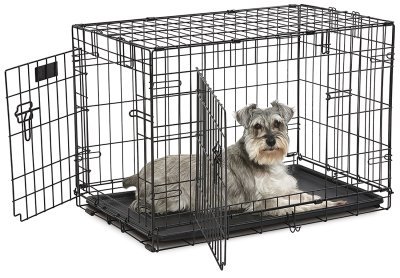 Midwest Wire Dog Crate - Contour Double Door Black