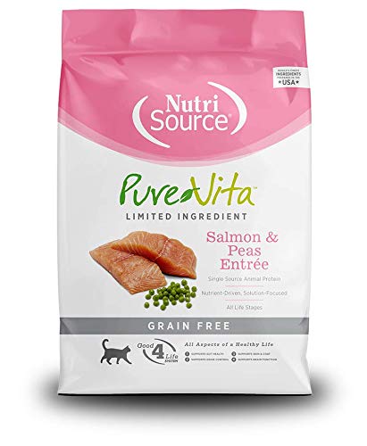 NutriSource PureVita Cat Food - Grain Free Salmon & Peas