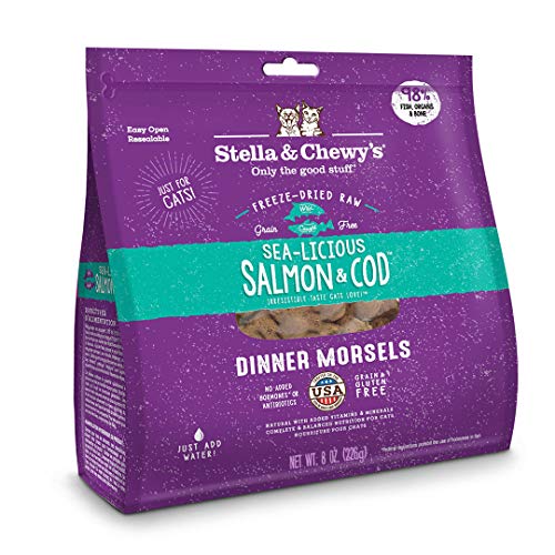 Stella & Chewy's Sea-licious Salmon & Cod Freeze-Dried Raw Dinner Morsels for Cats