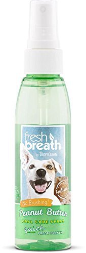 Fresh Breath by TropiClean Peanut Butter Flavored Oral Care Spray for Dogs, 4 oz