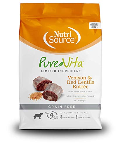NutriSource PureVita Dog Food - Grain Free Venison & Red Lentils