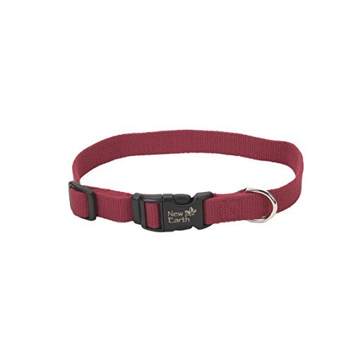 New Earth Soy Adjustable Dog Collar-Cranberry