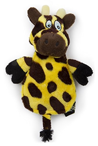 Hear Doggy!® Silent Squeaker Chew Guard Flattie Giraffe Dog Toy