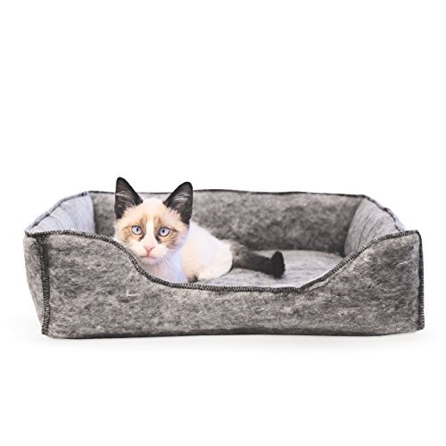 K&H Cat Bed - Bolstered Lounger Grey