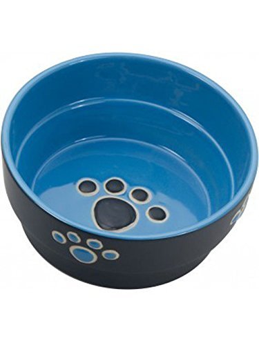 Fresco Stoneware Dog Bowl-Blue