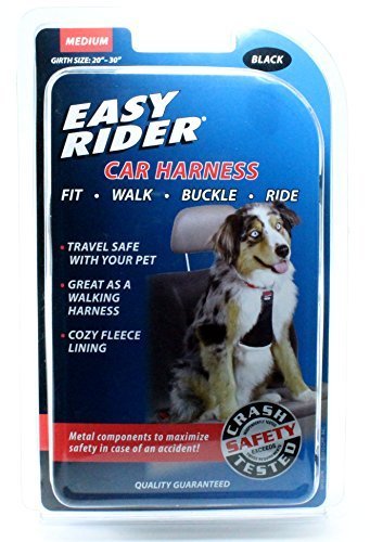 Easy Rider Adjustable Dog Car Harness-Black