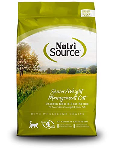 NutriSource Cat Food - Senior/Weight Management Chicken Meal & Peas