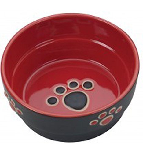 Fresco Stoneware Dog Bowl-Red
