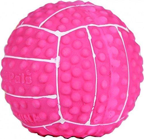 Coastal Lil Pals Dog Toy - Pink & White Latex Ball