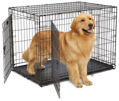 Midwest Wire Dog Crate - Contour Double Door Black
