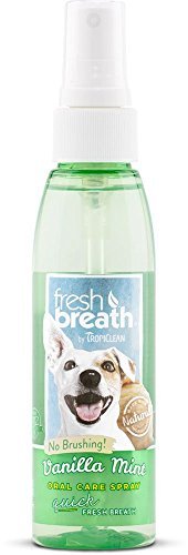 Fresh Breath by TropiClean Vanilla Mint Flavored Oral Care Spray for Dogs, 4 oz