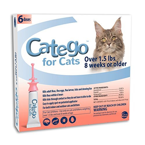 Catego Flea & Tick Control for Cats 1.5lbs and Over - 6 Pack
