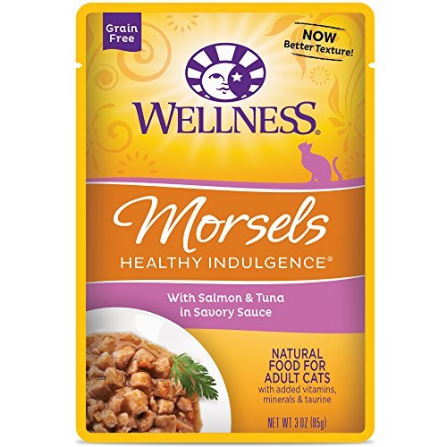 Wellness Complete Health Healthy Indulgence Morsels with Salmon & Tuna in Savory Sauce for Cats