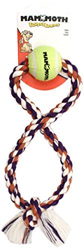 Mammoth Dog Rope Toy - Infinity Tug with Tennis Ball