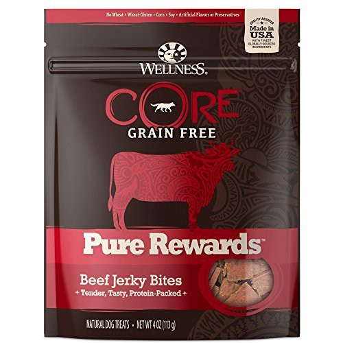 Wellness CORE Power Packed Jerky Treats Grain Free Beef Recipe for Dogs