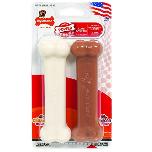 Nylabone DuraChew Twin Pack Bacon & Chicken Flavors Bone Dog Toys