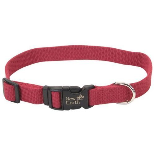 New Earth Soy Adjustable Dog Collar-Cranberry