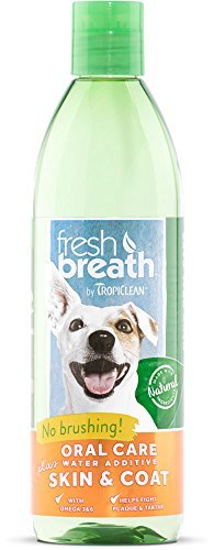 Fresh Breath by TropiClean Oral Care Water Additive Plus Skin and Coat for Dogs