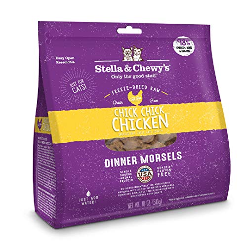 Stella & Chewy's Chick, Chick Chicken Freeze-Dried Raw Dinner Morsels for Cats