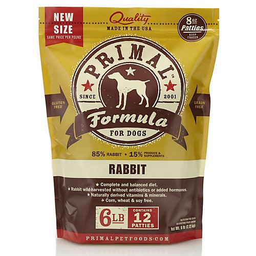 Primal Canine Raw Frozen Patties-Rabbit Formula