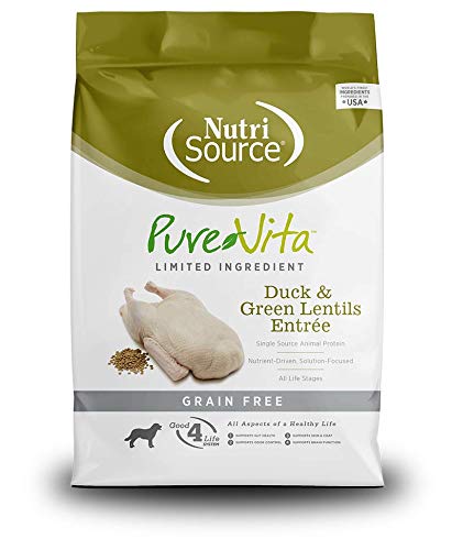 NutriSource PureVita Dog Food - Grain-Free Duck & Green Lentils
