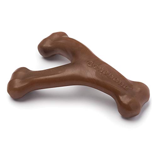 Benebone Peanut Butter Flavor Wishbone Tough Dog Chew Toy-Small