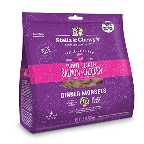 Stella & Chewy's Yummy Lickin' Salmon & Chicken Freeze-Dried Raw Dinner Morsels for Cats