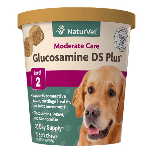 NaturVet Glucosamine DS Plus Moderate Joint Care Soft Chews for Dogs