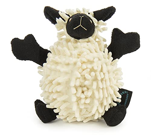 goDog Fuzzy Wuzzy Lamb Chew Guard Squeaky Plush Dog Toy
