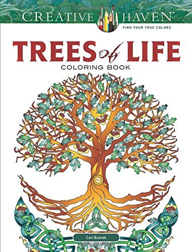 Cari Buziak Creative Haven Trees Of Life Coloring Book 