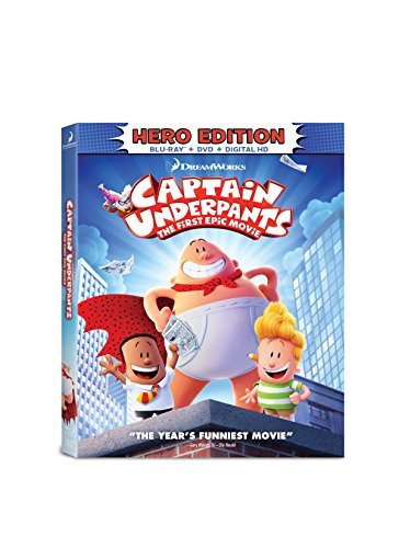 Captain Underpants First Epic Movie Captain Underpants First Epic Movie Blu Ray DVD Dc Pg 