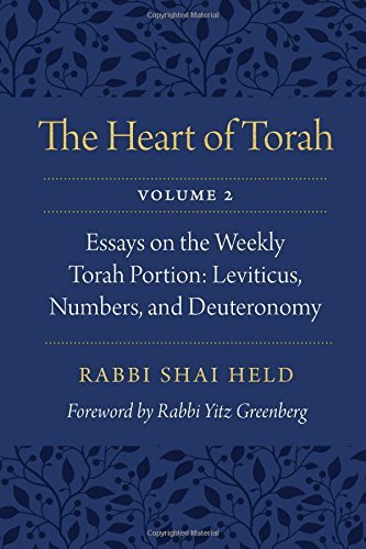Shai Held The Heart Of Torah Volume 2 Essays On The Weekly Torah Portion Leviticus Nu 